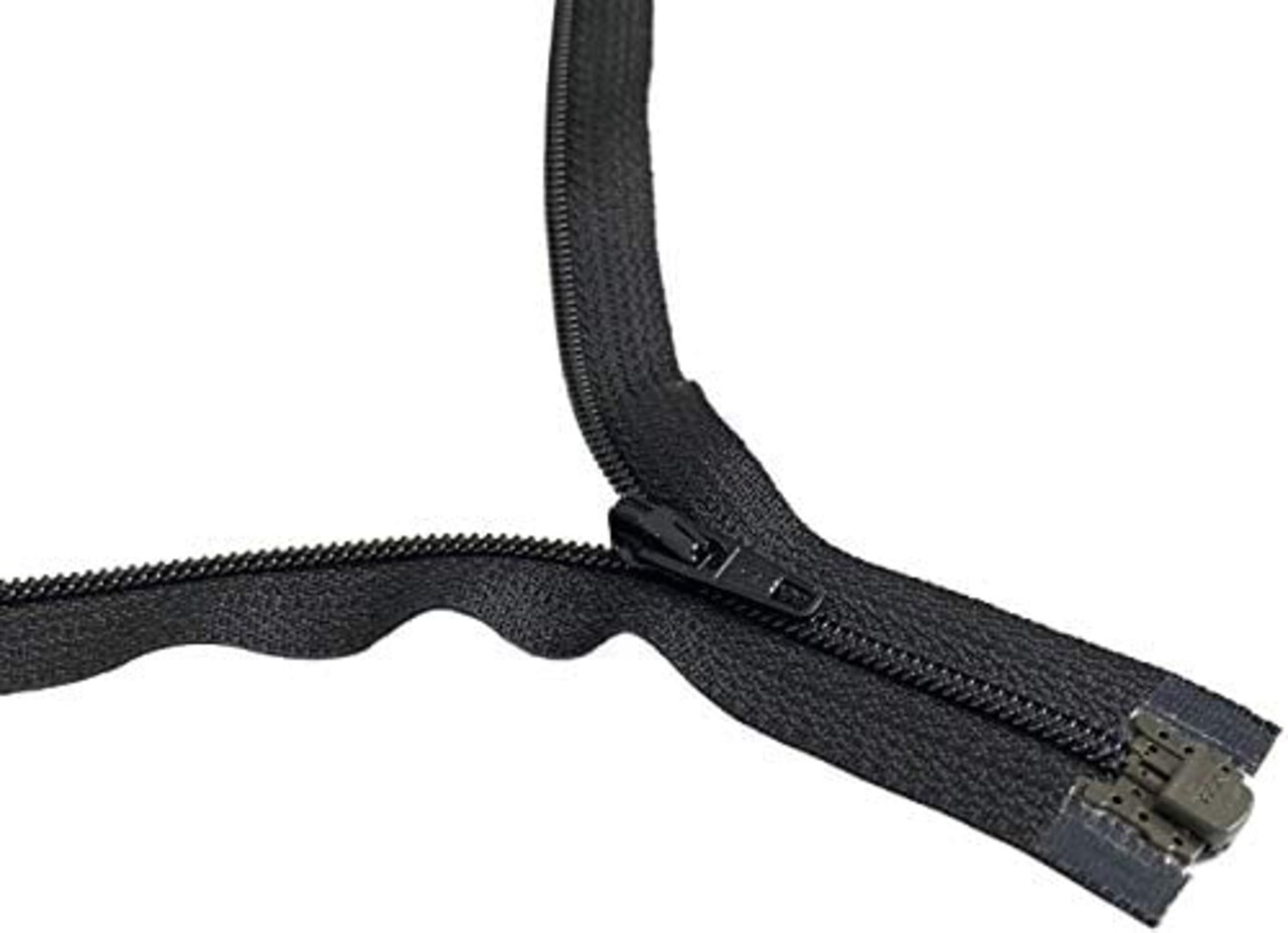 #3 Coil Separating Black YKK Zippers for Sewing Craft & Apparel - Choose Your Length - Color Black - Made in The United States (3 Zippers Per Pack) (14" Inches)